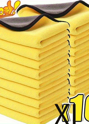 Confezione da 10 Asciugamani per Auto in Fibra Sottile Superiore Panno Assorbente e Asciutto in Microfibra per la Pulizia dellAuto