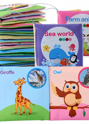 5 libri educativi in tessuto con suono sabbioso giocattoli per lapprendimento precoce indistruttibili frutta animali e altro  Regalo perfetto per Natale compleanno Halloween e Pasqua
