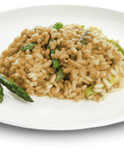 Risotto Senza Glutine alla Crema di Asparagi con solo 1% di zucchero – Pronto in 1 Minuto!