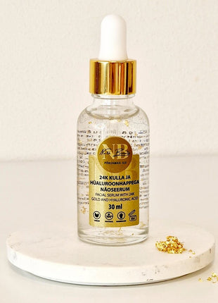 24K Gold and Hyaluronic Acid Face Serum, 30ml