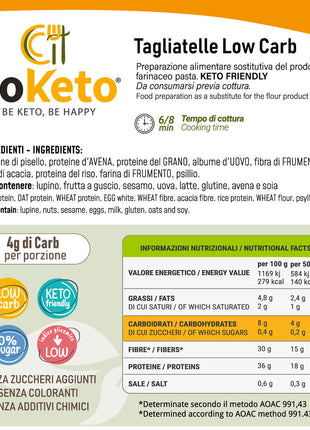 Tagliatelle Cheto Low carb 250gr