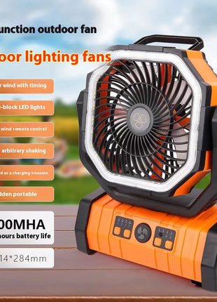 Outdoor Household Power Bank LED Light Camping Fan - riparo82