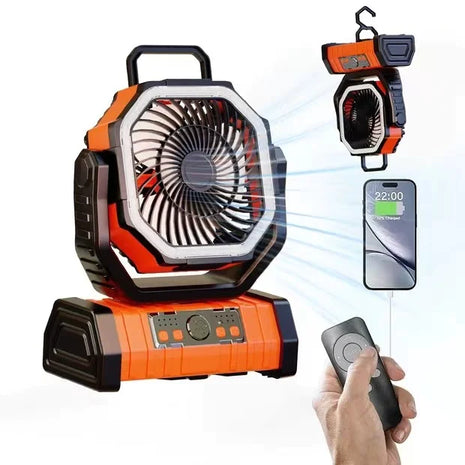 Outdoor Household Power Bank LED Light Camping Fan - riparo82