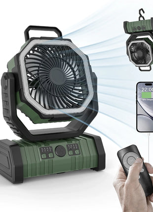 Outdoor Household Power Bank LED Light Camping Fan - riparo82